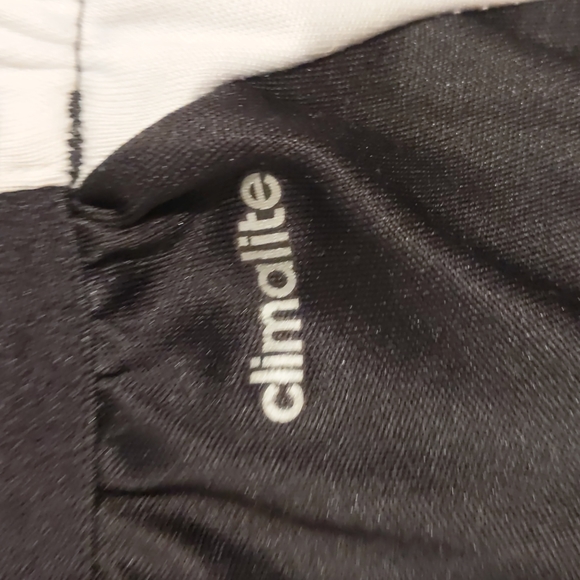 Adidas Climalite Track Joggers Pants Youth Black White Ankle Zip Large - Picture 1 of 15